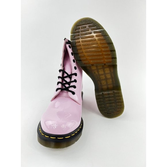 Dr Martens 1460 Pink Patent Leather Women's Size 10 Combat Boots 26425 42EU/8UK - Picture 3 of 12
